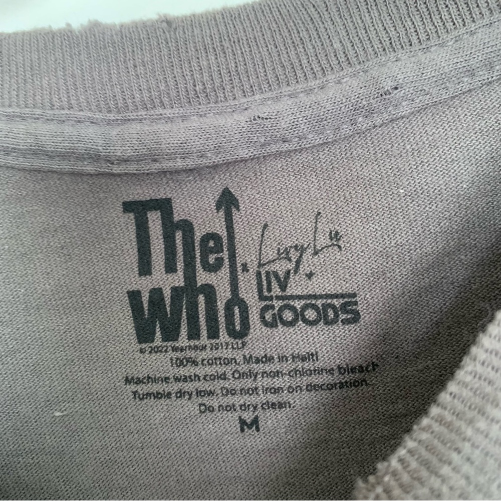 Livylu The Who Neon Who Are You tour 1989 Thrifted Band T-Shirt Sz M 80’s 90 $59 - Picture 3 of 9